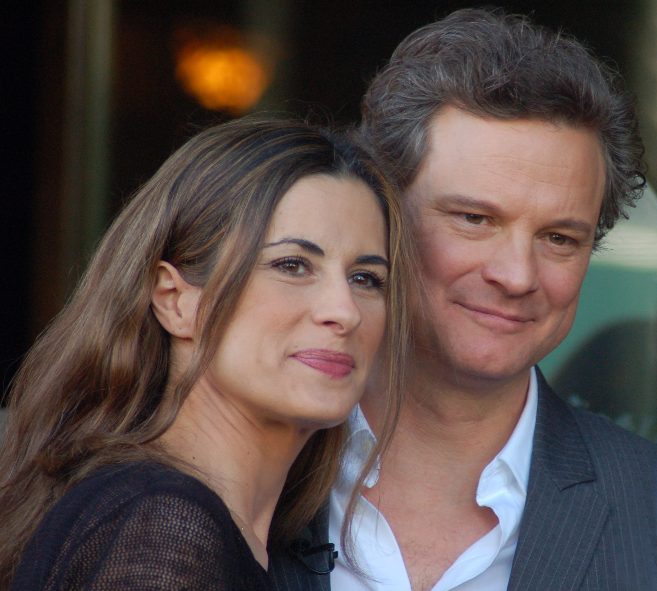 Firth con su esposa Livia Giuggioli en 2011.