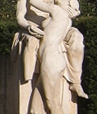 Schicksalsbrunnen in Stuttgart von de:Karl Donndorf aus dem Jahr 1914, Ausschnitt, rechtee Paargruppe mit fehlenden unteren Gliedmaßen.