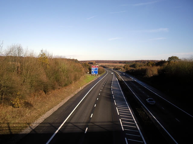 File:M3 looking north from Bridgetts Lane - geograph.org.uk - 87867.jpg