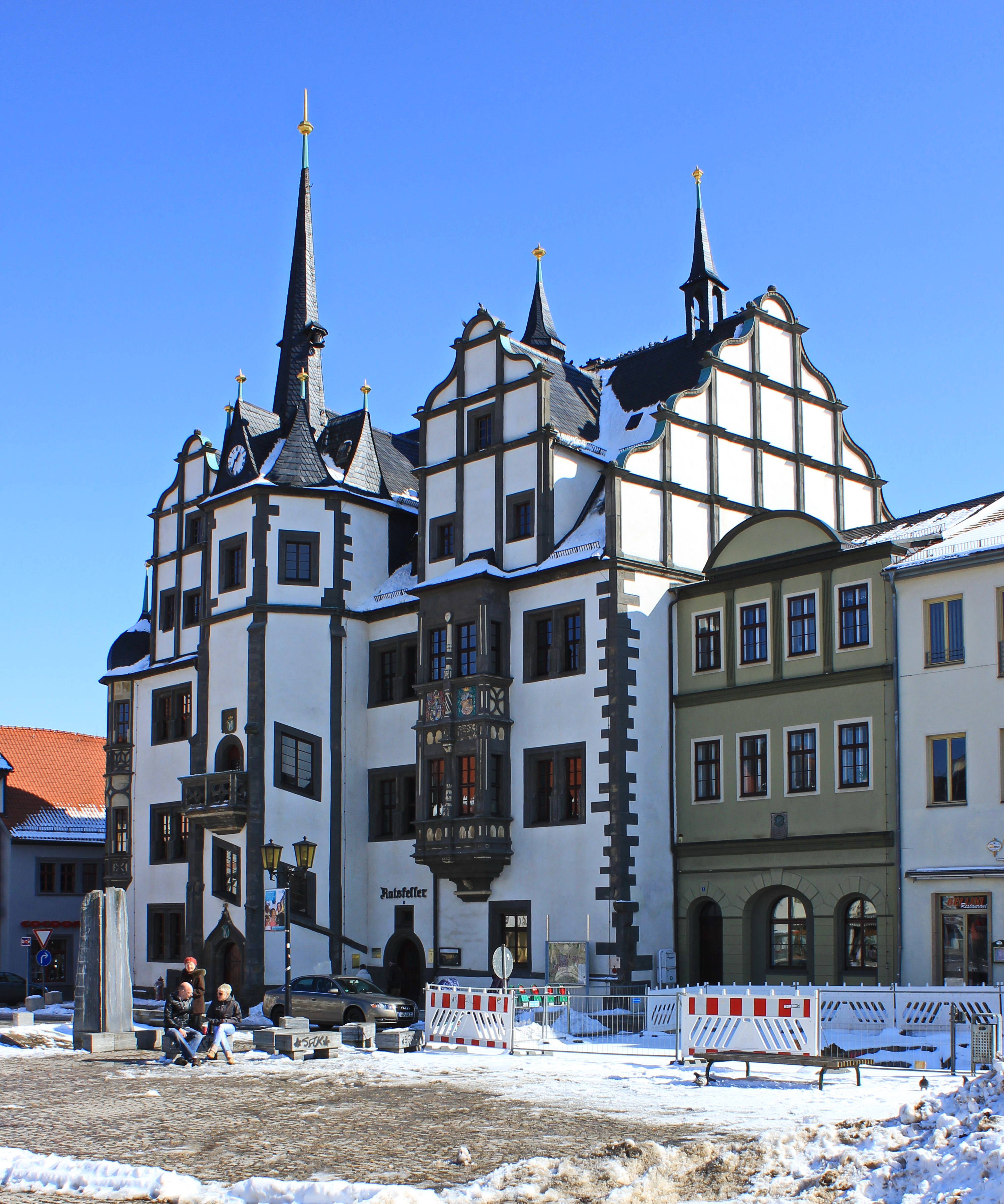 Rathaus in Saalfeld an der Saale, Thüringen.