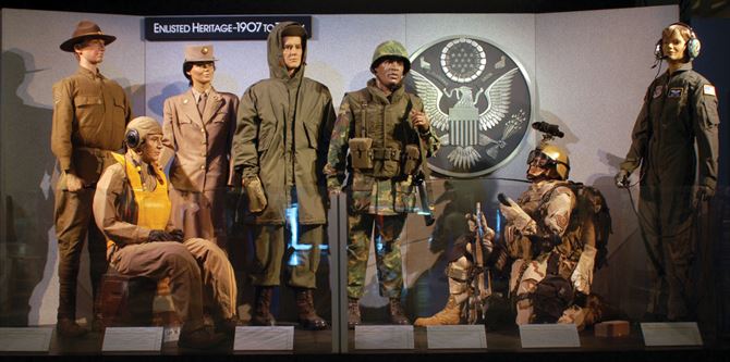 File:USAF Museum Exhibit Enlisted Heritage Uniforms Exhibit.jpg