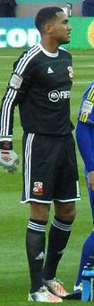 Foderingham playing for Swindon Town in 2013 Wes Foderingham 2013.jpg