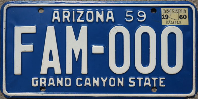 File:1960 Arizona sample license plate.jpg