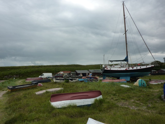 File:Boats on dry land, The Ouse, Holy Island - geograph.org.uk - 2513691.jpg