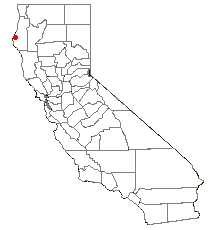 Location of Ferndale, California CAMap-doton-Ferndale.png