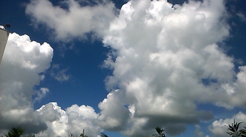 Clouds in the sky on a sunny day