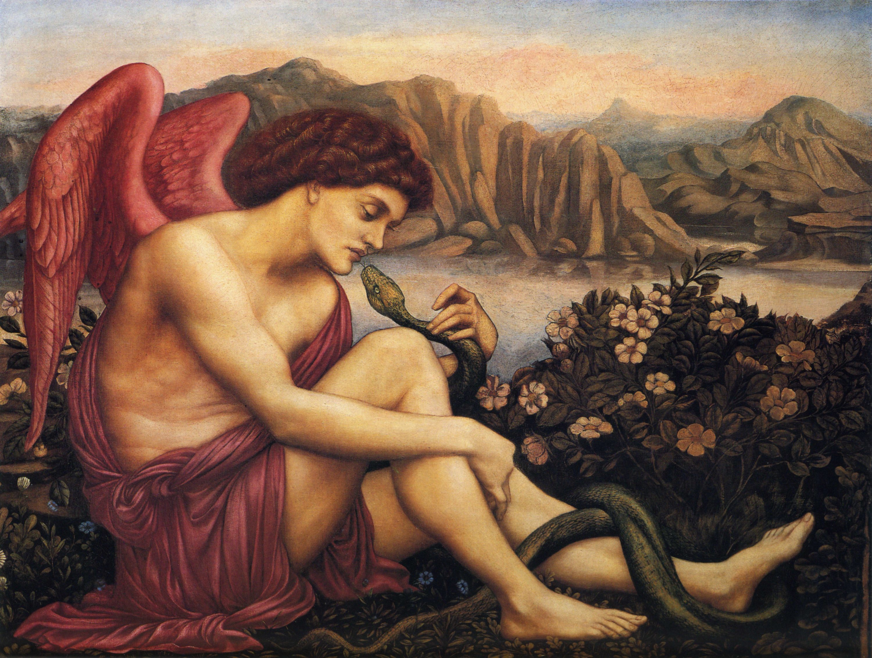 File:Evelyn de Morgan - The Angel with the Serpent, 1870-1875.jpg