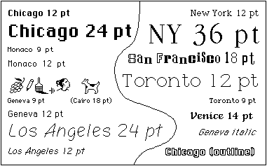 Mac typefaces designed c. 1983–84 by Susan Kare