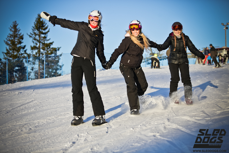 sled dogs ski boots