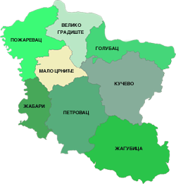 Браничевский округ на карте
