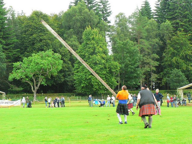 it’s quite   labor to toss   caber.