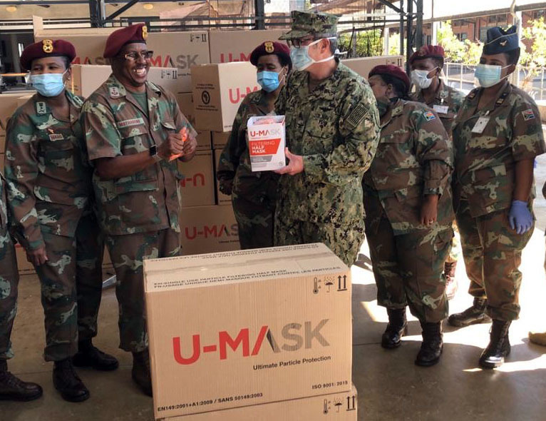 File:Locally-sourced protective masks donated to South Africa (49829994952).jpg