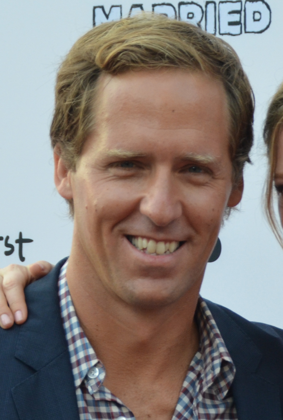 Faxon at the series premieres of ''[[You're the Worst]]'' and ''[[Married (TV series)|Married]]'' in July 2014