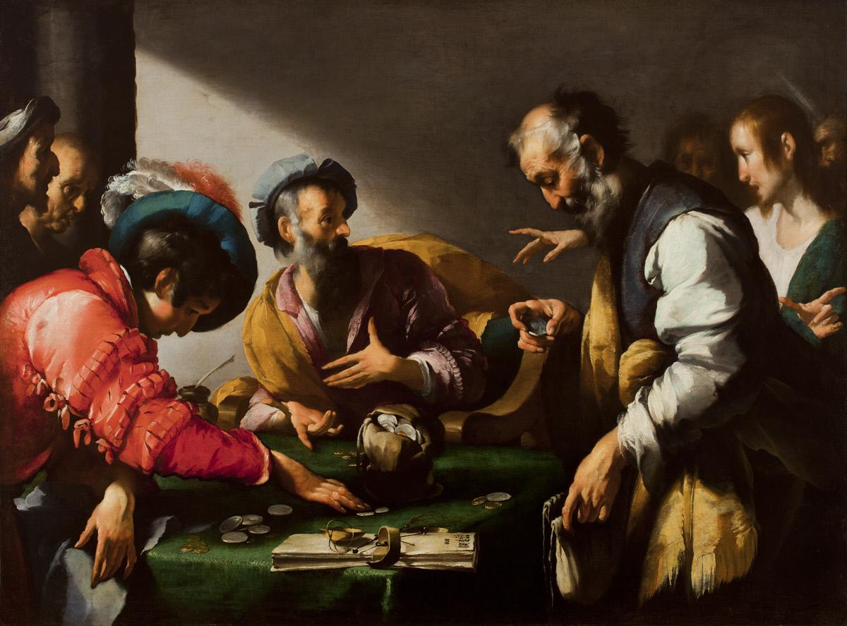 The Calling of St Matthew by Bernardo Strozzi, Matthew 9:1-12, Bible.Gallery