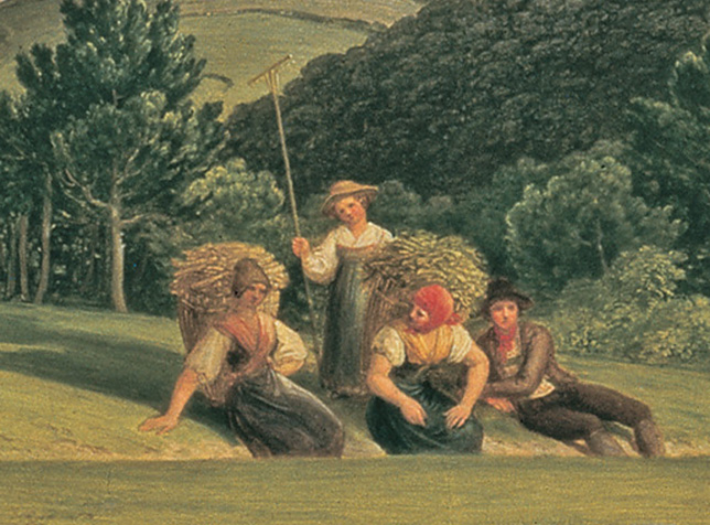 File:Die breite Foehre naechst der Bruehl bei Moedling - Bauern.jpg