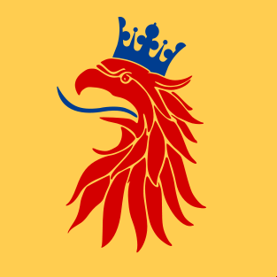The official flag of Scania, one of Sweden's traditional provinces, is a banner of arms.