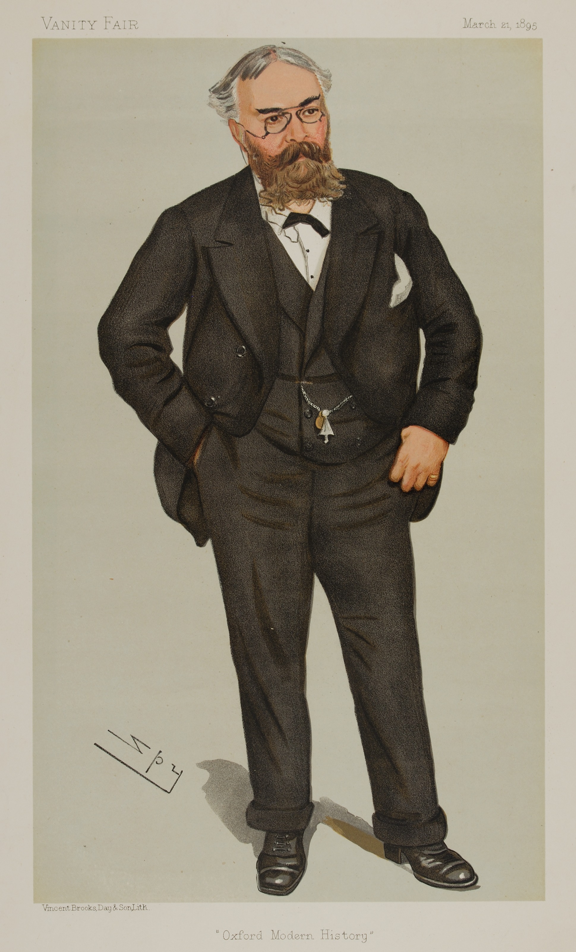 Powell as caricatured by Spy ([[Leslie Ward]]) in ''[[Vanity Fair (UK magazine)|Vanity Fair]]'', March 1895