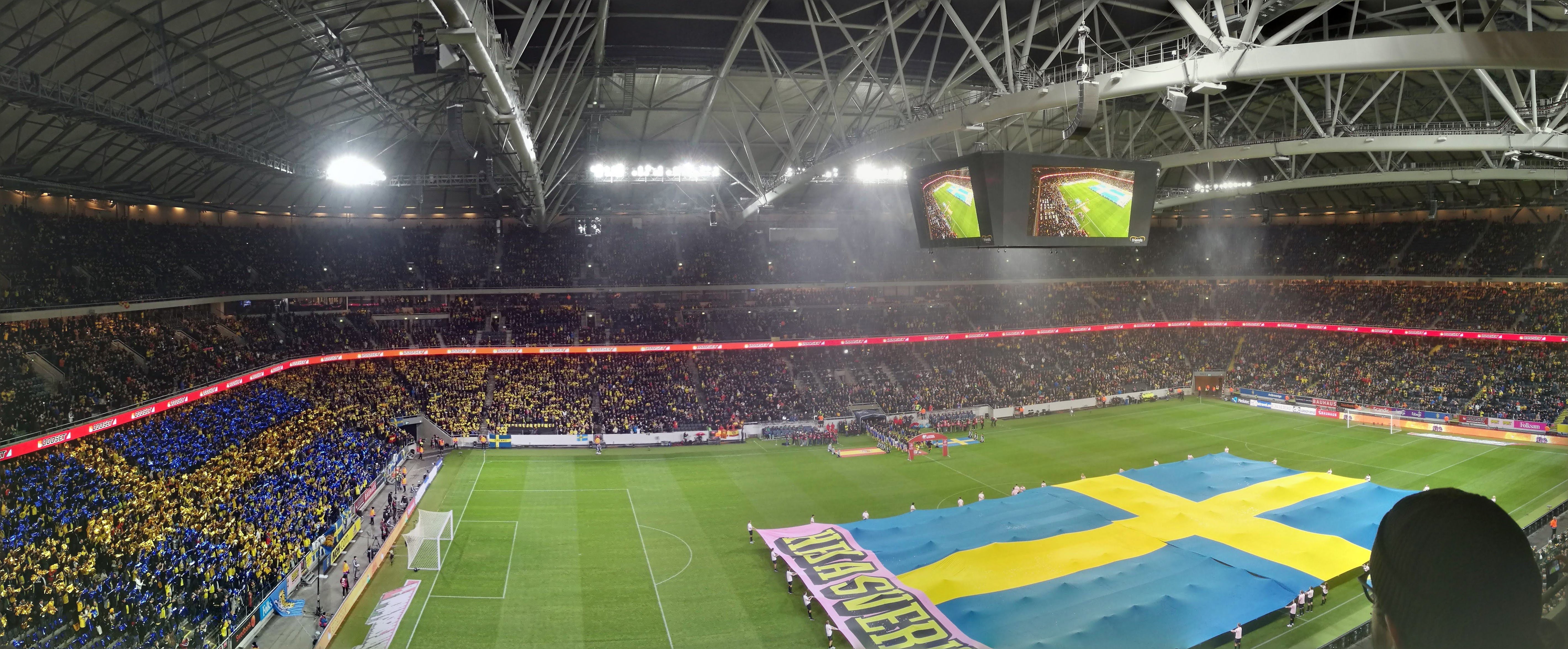 0 arena. Френдс Арена Стокгольм. Стадион френдс Арена. Friends Arena Стокгольм вместимость. Friends Arena (Стокгольм) футбольный стадион в 2023 году.