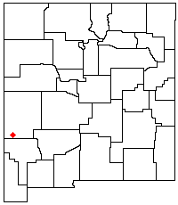 Location of the Mogollon Mountains in western New Mexico