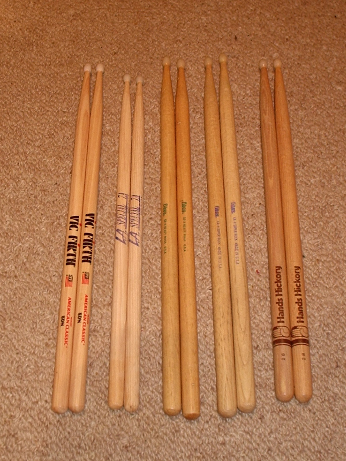 Drum Stick Size Chart Vic Firth