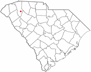 Location of Simpsonville, South Carolina