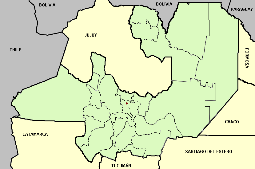 Salta province Argentina departments and capital.png