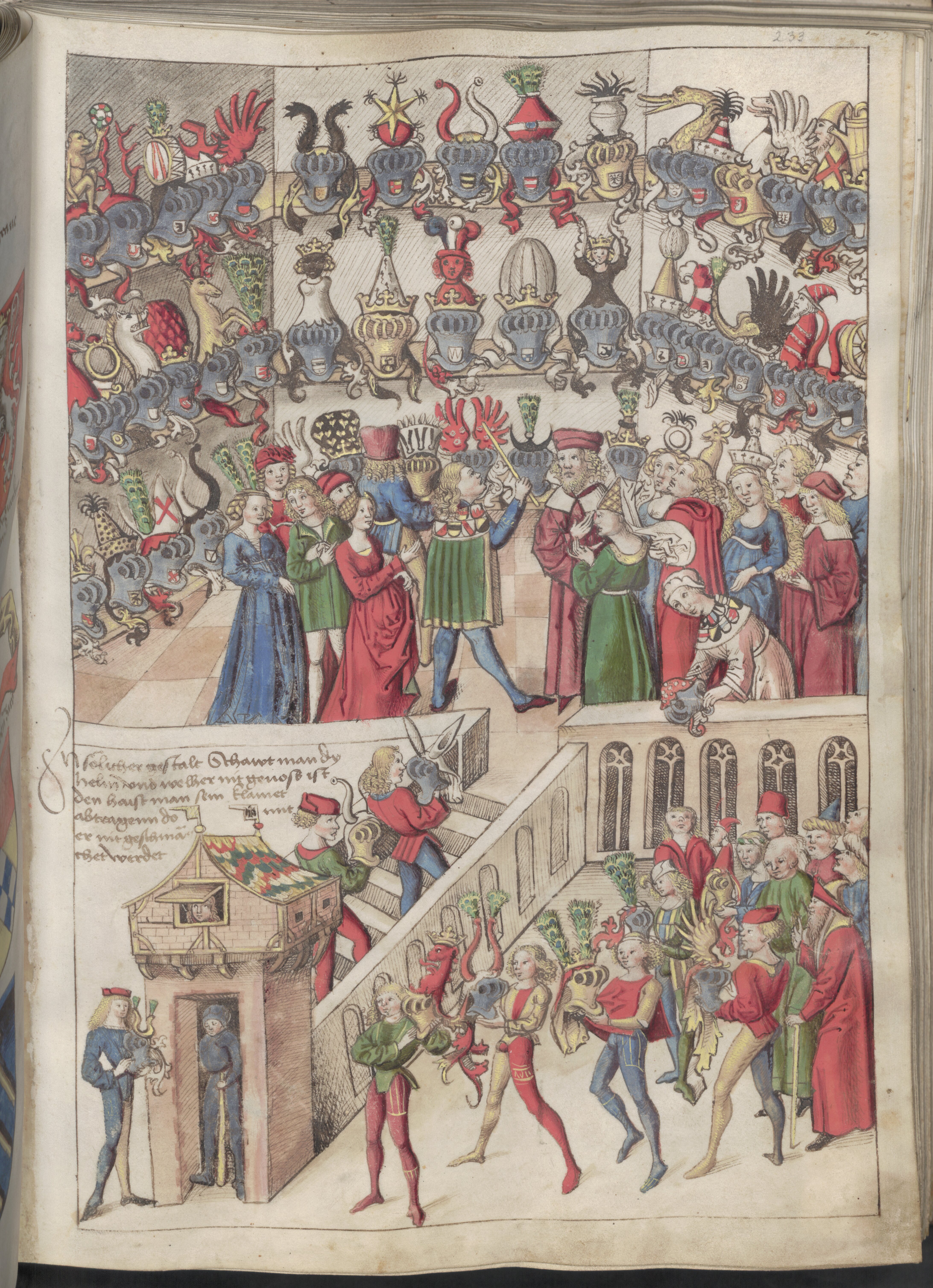 Der Herold Show_of_blazoned_helmets_of_knights._15th_century