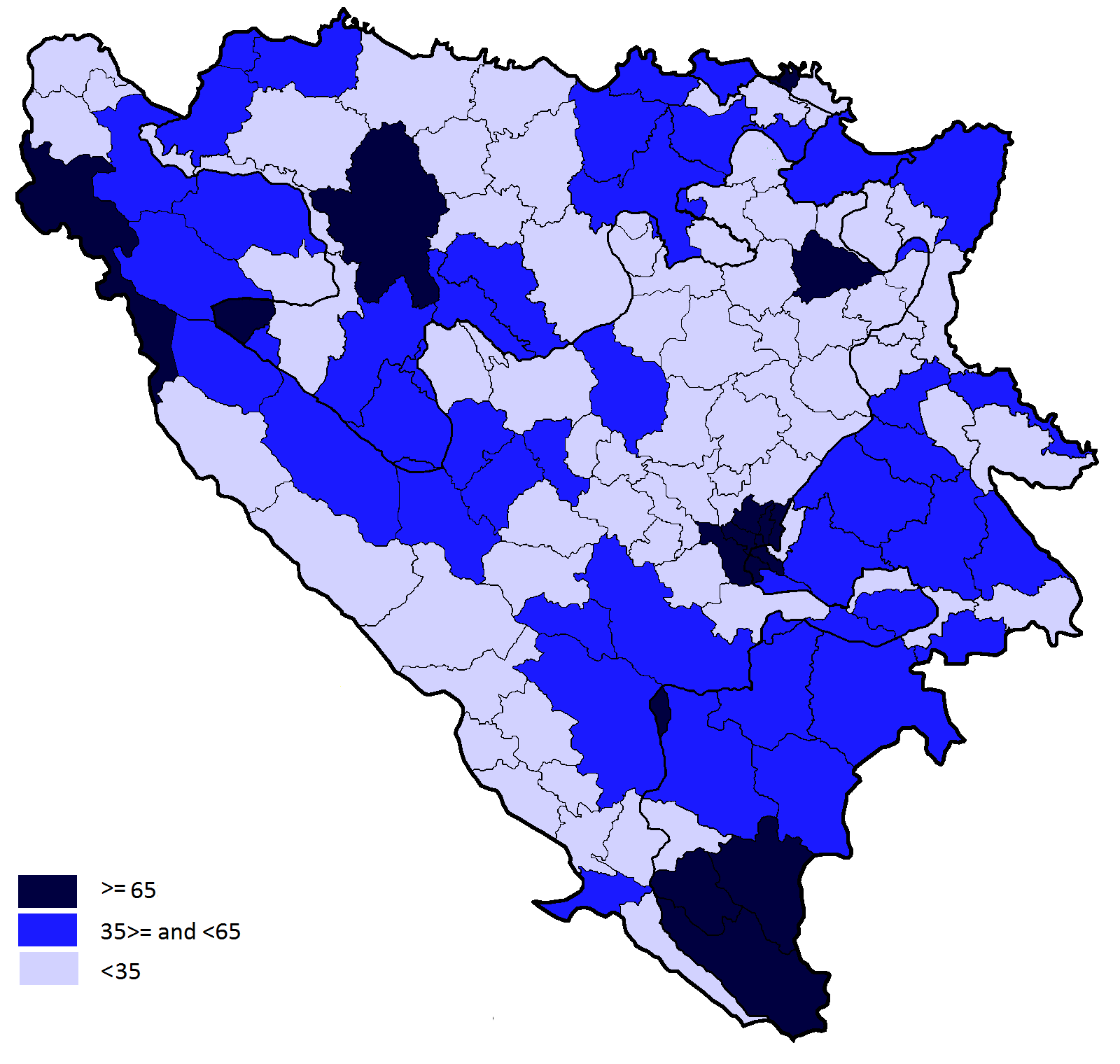 Этническая карта боснии