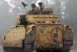 Soldiers from the 185th Armor conduct Mechanized Infantry Training at Camp Shelby in October 2008. 185ar kosovo1.jpg