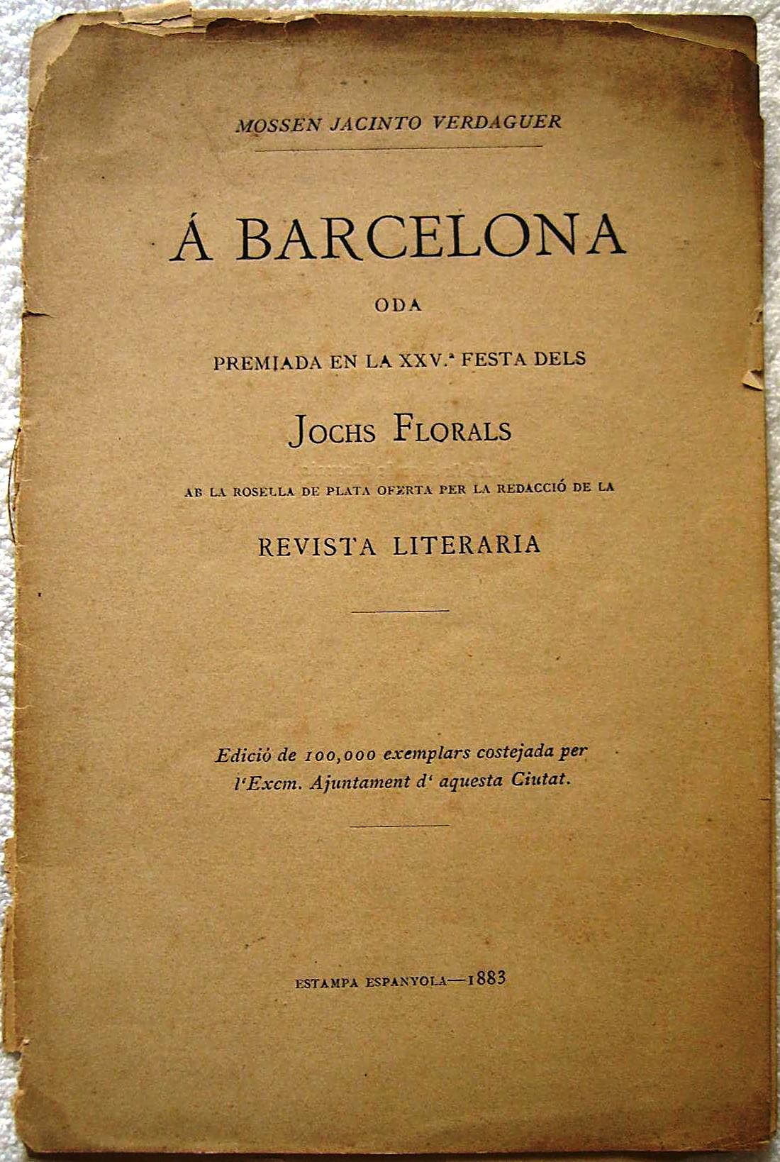1ª edición de Oda a Barcelona.
