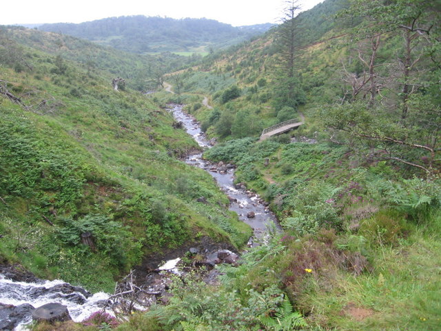 Abhainn Ghlas from Flowerdale waterfall - geograph.org.uk - 216183