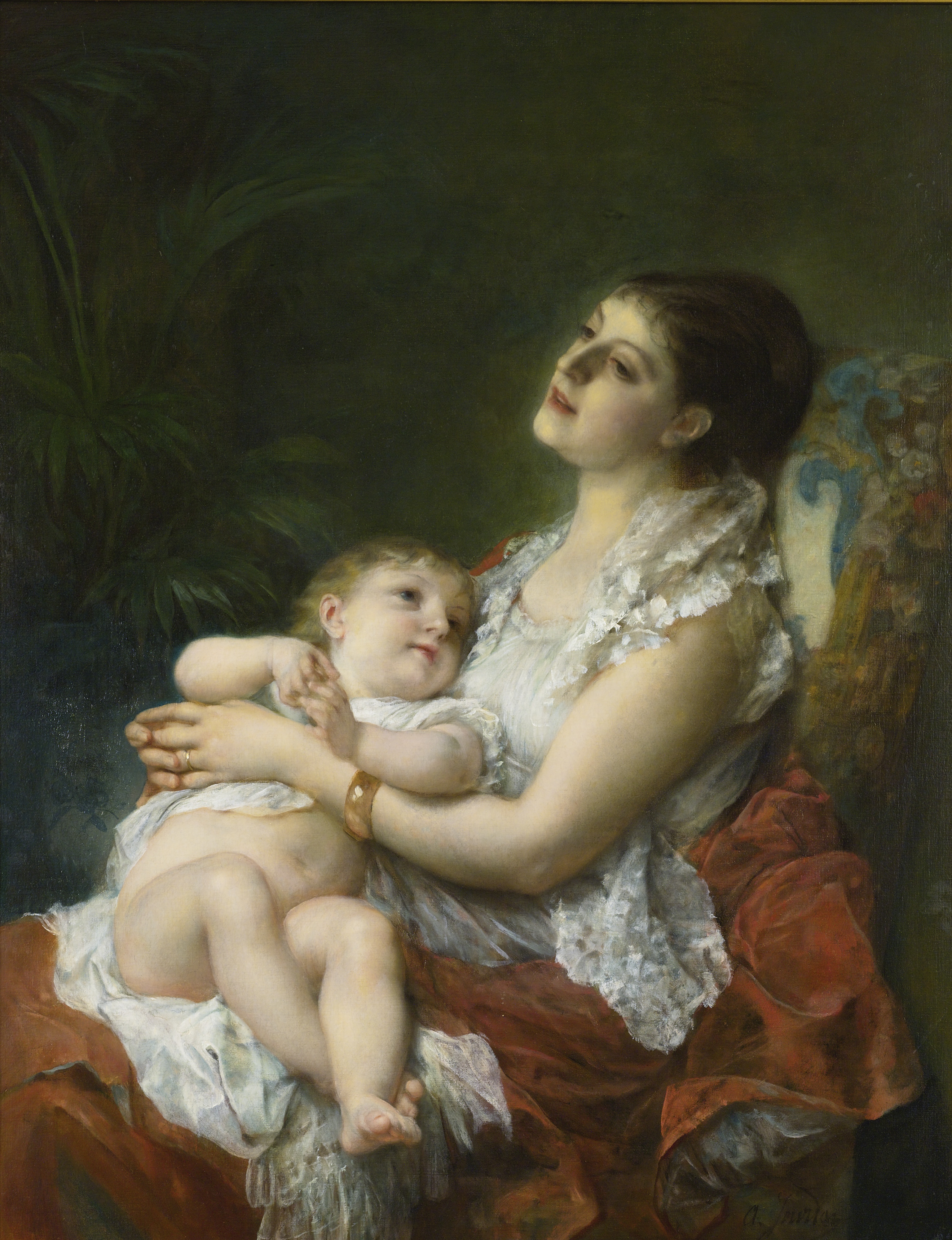 File:Adolphe Jourdan A Mother's Embrace.jpg - Wikimedia Commons