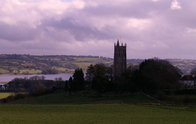 File:Blagdon church and lake.jpg