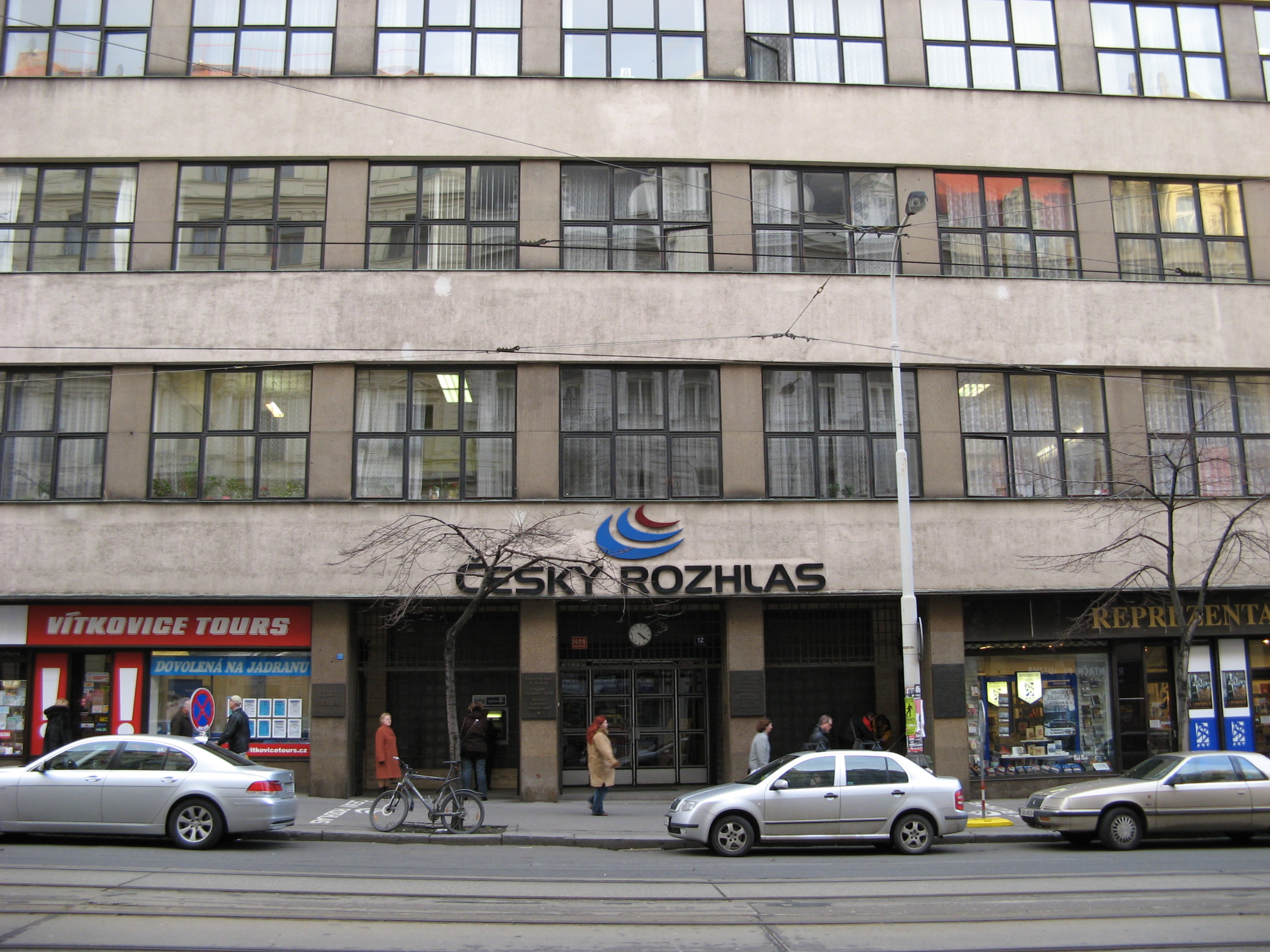Entrance to the ''Český Rozhlas'' headquarters in Prague