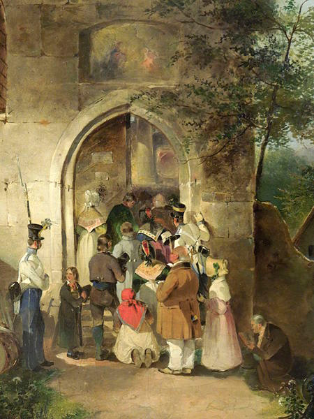 File:Johann Friedrich Treml - In Front of the Church Gate.jpg