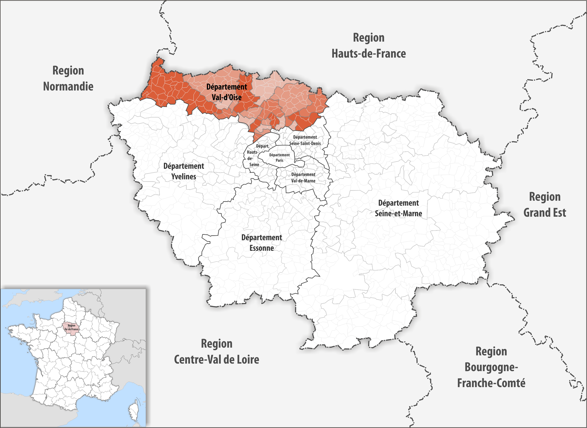 val d oise map File Locator Map Of Departement Val D Oise 2018 Png Wikimedia val d oise map