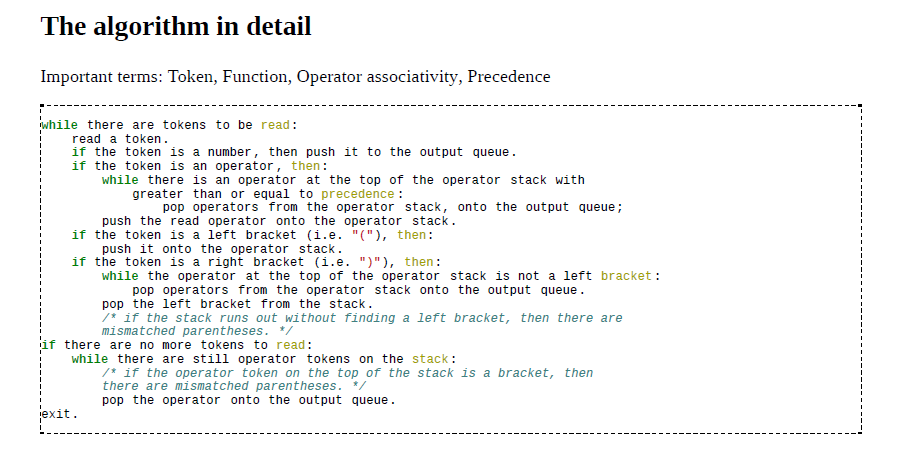 Token function