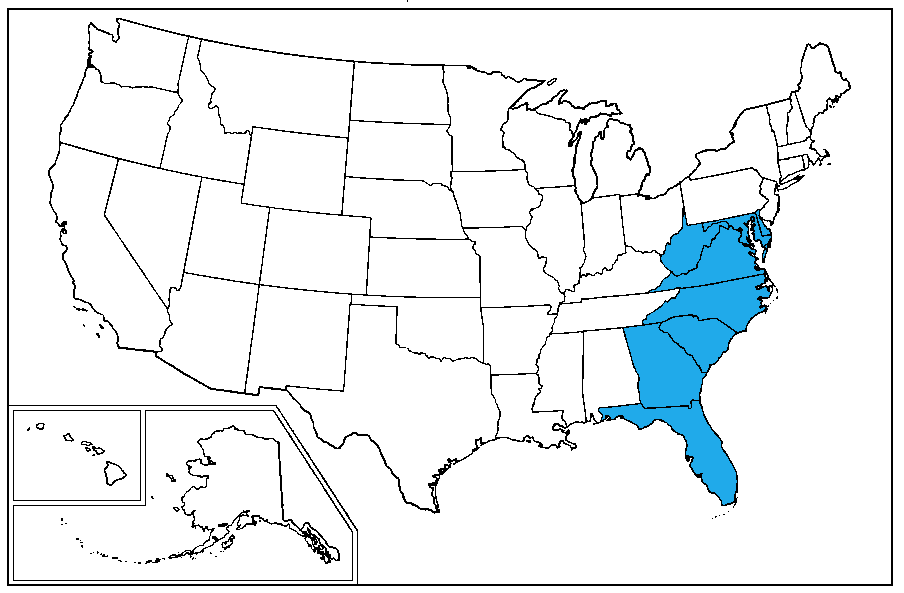 Southeast 2: Virginia, Kentucky, Maryland, W. Virginia, Delaware