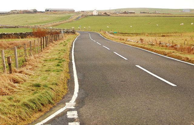 File:The A967 near Kirbister - geograph.org.uk - 1110254.jpg