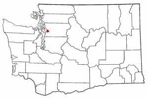 Location of Everett, Washington