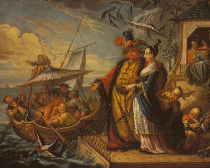 File:A Chinese Emperor With his Concubines Inspecting his Fantasy Fishing Fleet.jpg