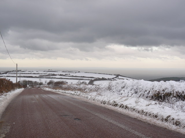 File:A section of the road between Hore Down and Two Pots - geograph.org.uk - 1650983.jpg