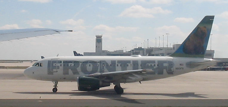 File:Frontier Airlines plane at Denver International Airport.jpg