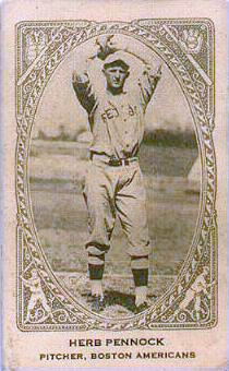 New York Yankees pitcher Herb Pennock on a 1922 baseball card Herb Pennock (1922 baseball card).jpg