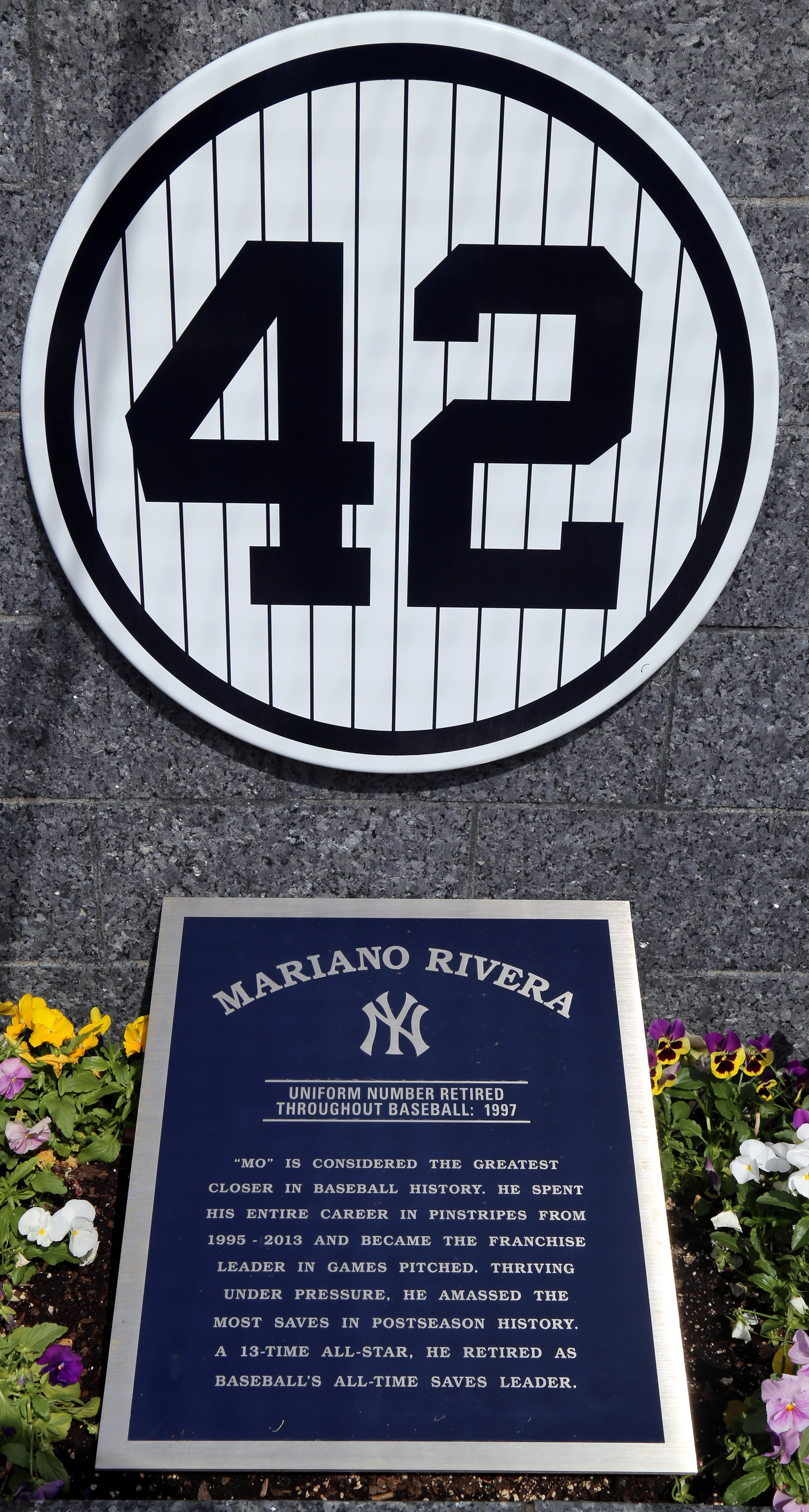 File:Mariano Rivera retired number in Monument Park 2015.jpg