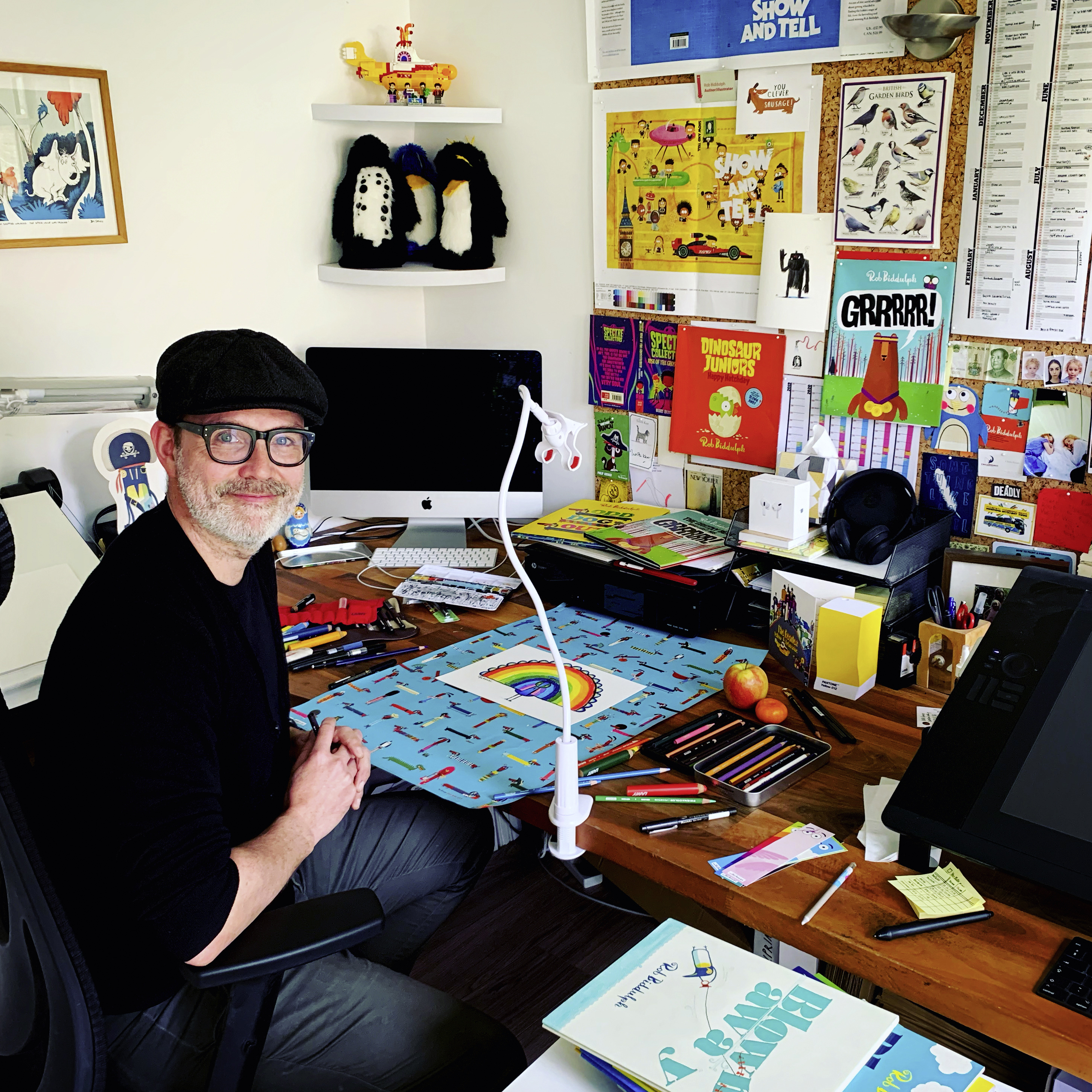 Biddulph in his studio, 2020