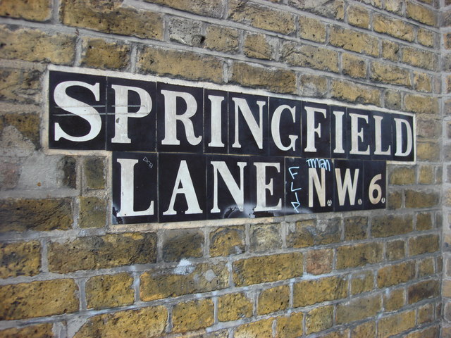 File:Tile Road sign, Springfield Lane - geograph.org.uk - 745236.jpg