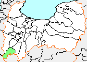 上平村の県内位置図