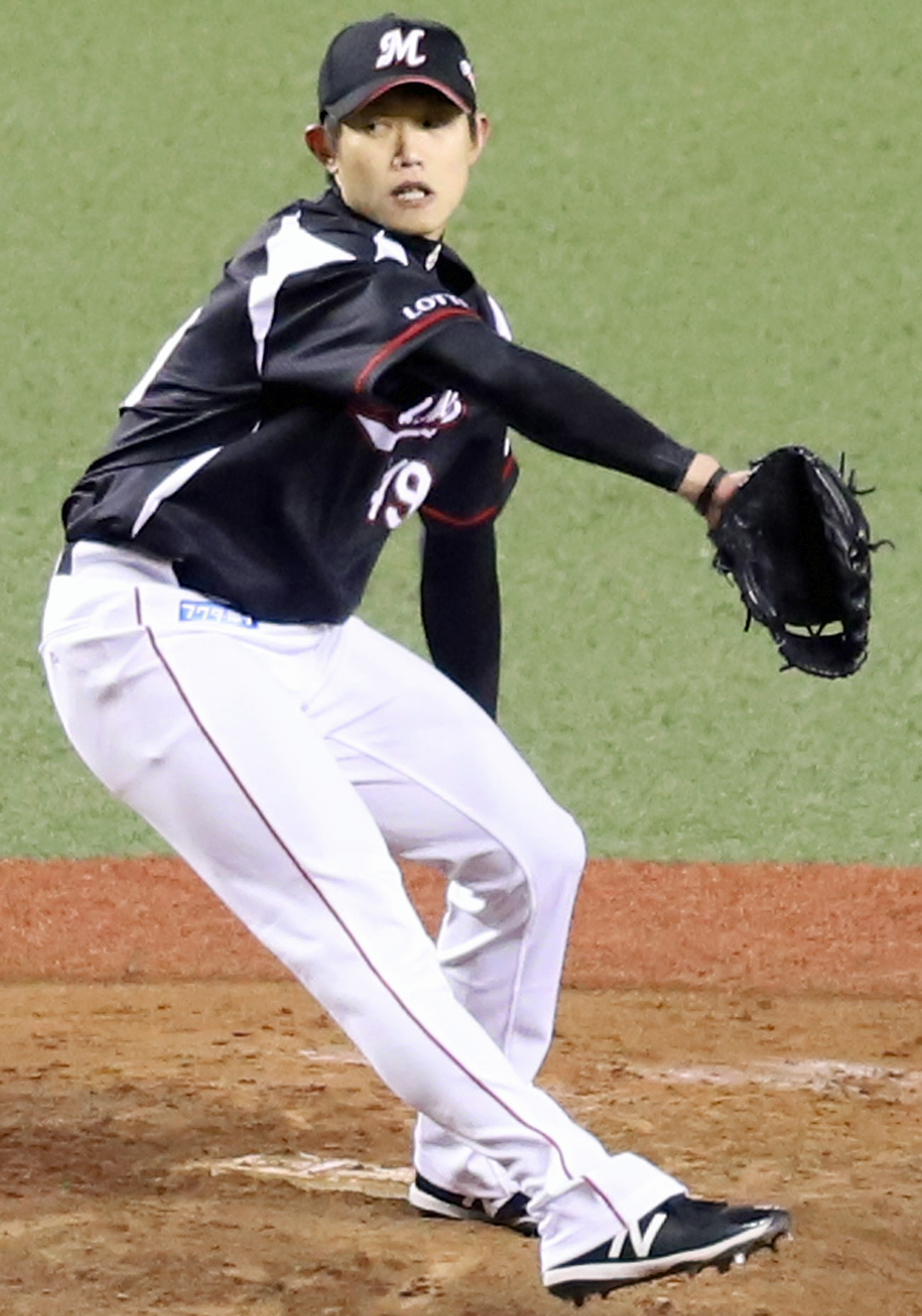 Chen with the Chiba Lotte Marines
