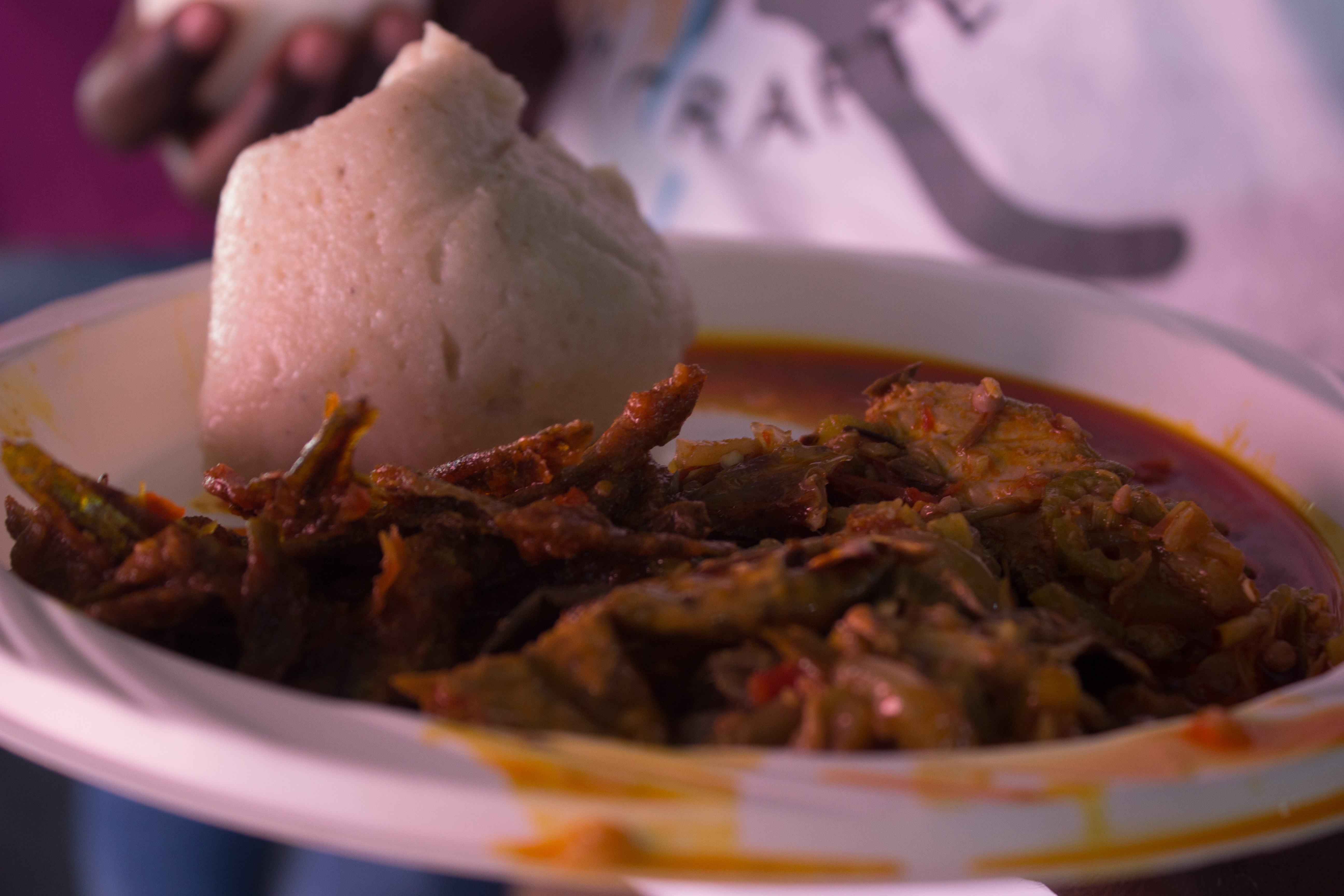 banku and okro stew